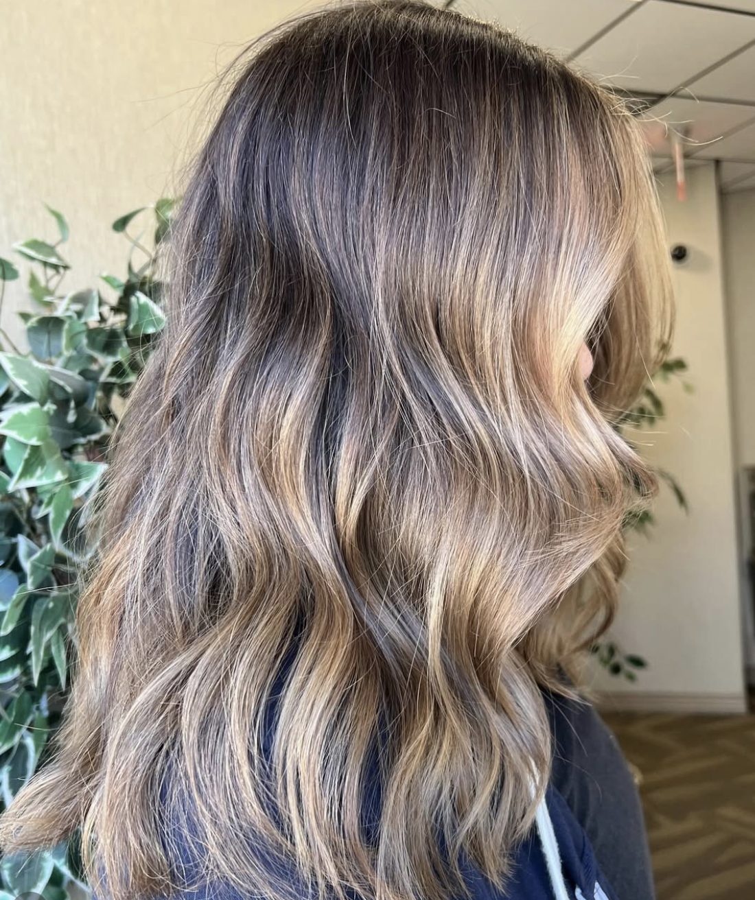 Bronde dimensional balayage with caramel